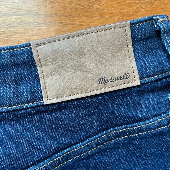 Madewell Petite Curvy 90’s Straight Dark Blue Jeans - Picture 7 of 7